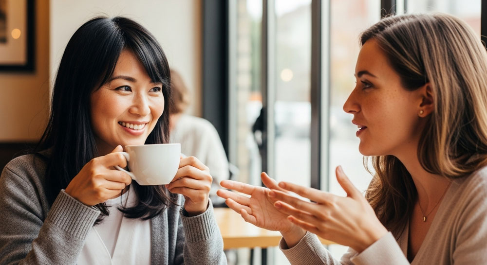 カフェインレスコーヒーを飲む女性が特徴について解説
